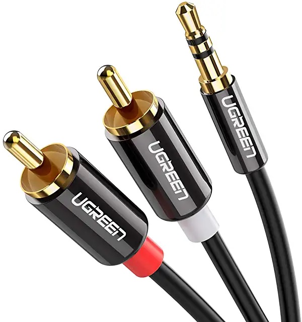 3.5mm to 2RCA オーディオケーブル ステレオミニプラグ