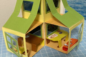 オリジナルポップアップ型紙「ポップアップハウス」の作り方
